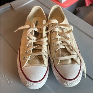 Converse All Star Cream Canvas Sneakers